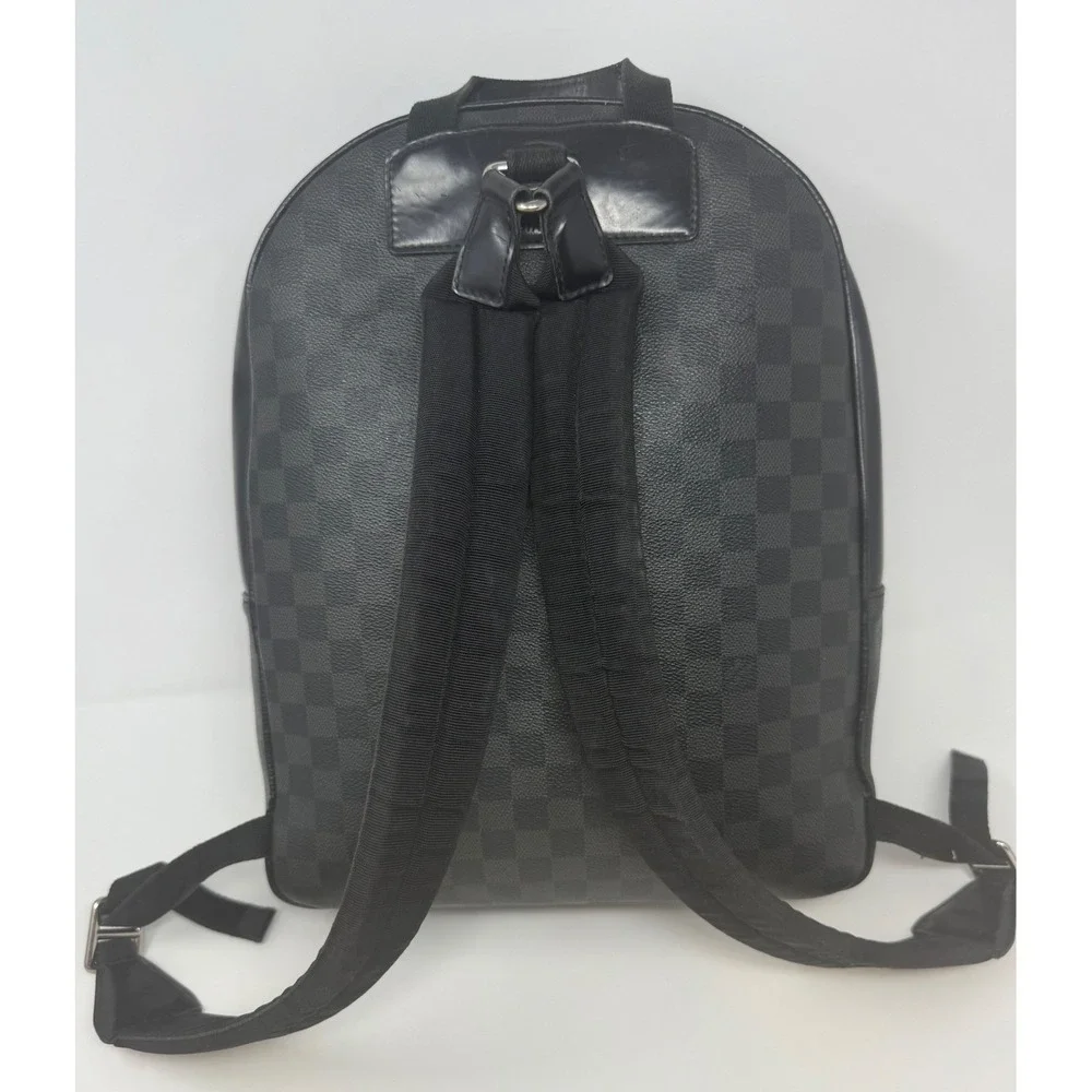 Louis Vuitton Josh Backpack Damier Graphite Black Leather